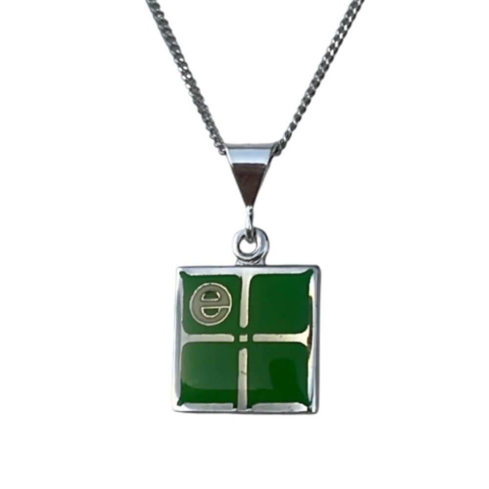 Sterling Silver Vintage Edina Logo Charm / Pendant - Kinney